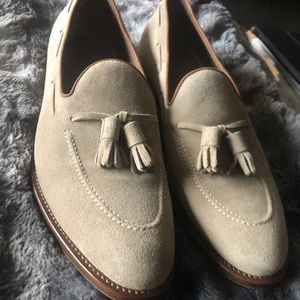 Brunello Cucinelli Mens 10.5 Sand Suede Loafers